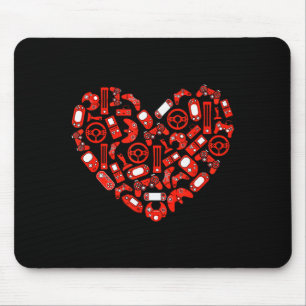 Boys Valentines Day Gaming Video Gamer Controller  Mouse Pad