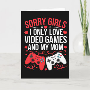 Boys Valentines Day Kids Funny Video Games Gamer V Card