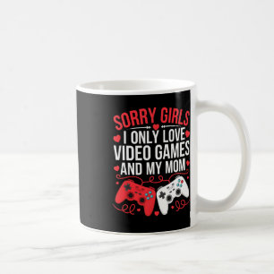 Boys Valentines Day Kids Funny Video Games Gamer V Coffee Mug
