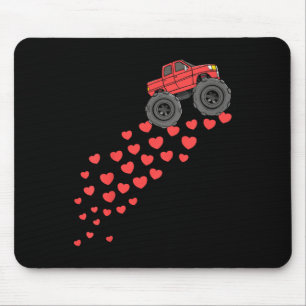 Boys Valentines Day Monster Truck Hearts Toddler G Mouse Pad