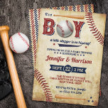 Boys Vintage Baseball Baby Shower Invitation<br><div class="desc">Celebrate in style with these trendy baby shower invitations. The design is easy to personalise with your special event wording and your guests will be thrilled when they receive these fabulous invites.</div>