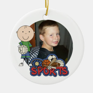 Boys Volleyball Customised Photo Ornament