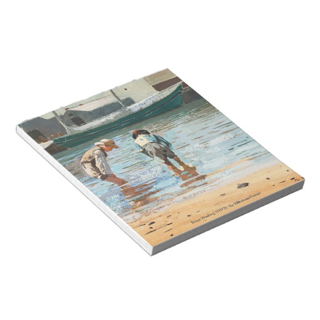 Boys Wading (1873) By Winslow Homer Notepad (Angled)
