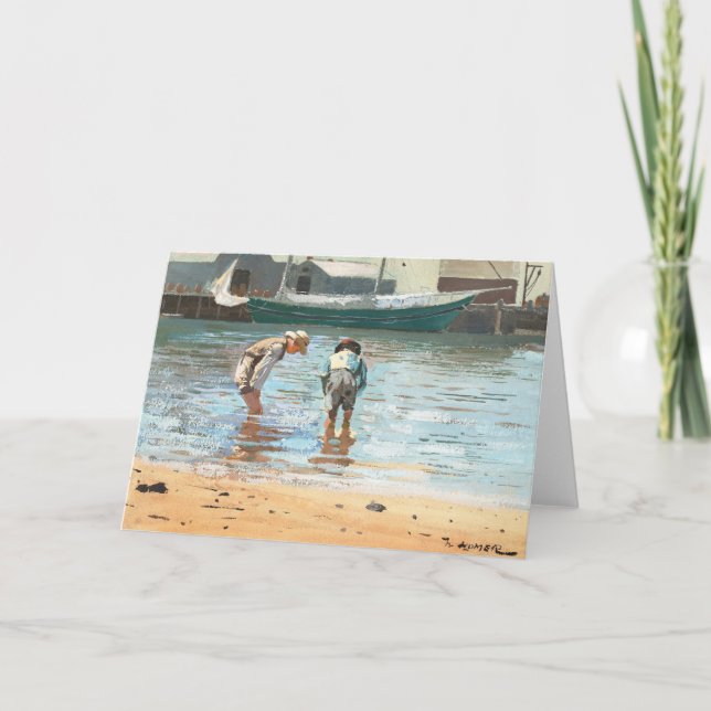 Boys Wading | Winslow Homer Card (Front)