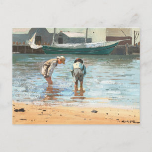 Boys Wading   Winslow Homer Postcard