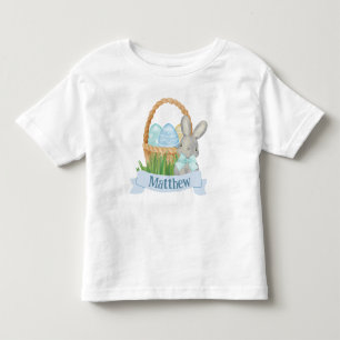 Boys Watercolor Blue Easter Basket Toddler T-Shirt