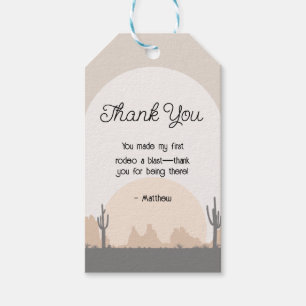 Boys' Western First Rodeo Gift Tag