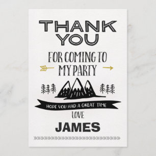 Boys Wild One Thank You card