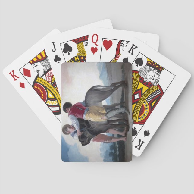 Boys With a Mastiff Dog (by Francisco Goya) Playing Cards (Back)