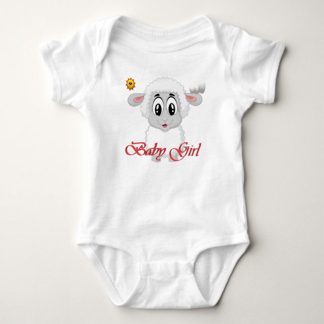 Boys with sun and baby girl inscription bodysuit (Front)