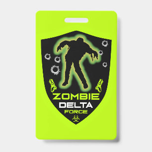 Boys Zombie Birthday ID Badge