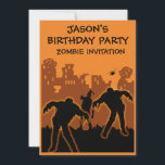 Boys Zombie Birthday Invitation<br><div class="desc">Boys Zombie Birthday Invitation. ©Copyright HGIFY | HGI Stores Only. All Rights Reserved. Add Your Own Text To This Popular Design Card. SEWE OUR NURF THMED DART GUN CARDS ON THIS STORE. Search dart gun. 

#ZombieParty
#ZombieBirthday
#ZombieInvitation
#SpookyParty
#MonsterParty
#ScaryBirthday
#BoysBirthdayParty
#KidsBirthdayIdeas
#KidsPartyInvitation
#BirthdayPartyForBoys</div>