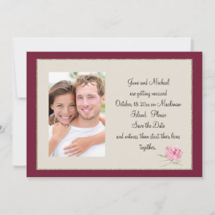 Boysenberry Photo Save The Date Card