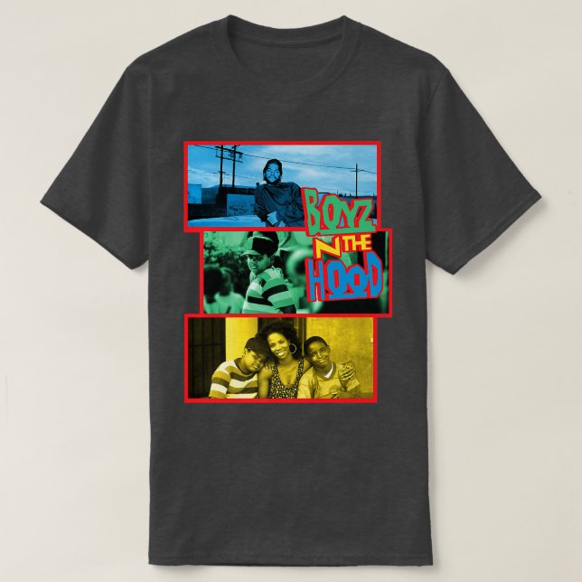 Boyz n the Hood Colour Block Scenes T-Shirt (Design Front)