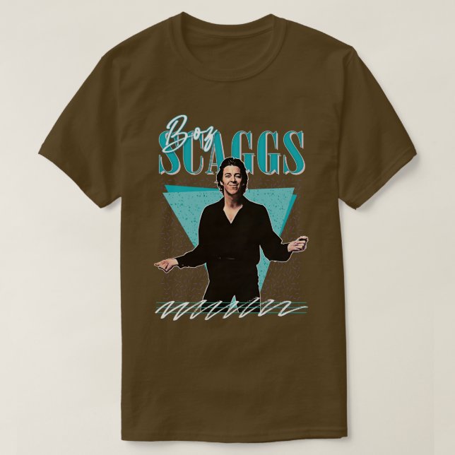 Boz Scaggs Retro 80s Design T-Shirt (Design Front)
