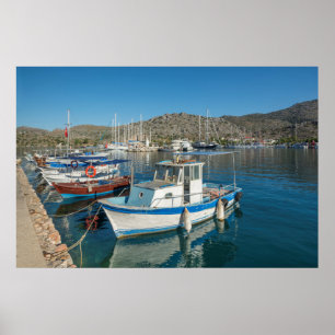 Bozburun Harbour Near Marmaris, Turkey Poster