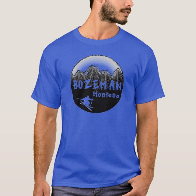 Bozeman Montana artistic skier T-Shirt (Front)