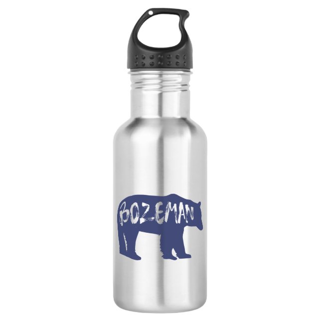 Bozeman Montana Bear 532 Ml Water Bottle (Front)