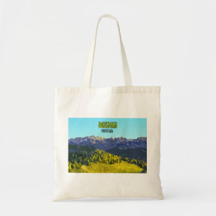 Bozeman Montana Mountains Vintage Tote Bag