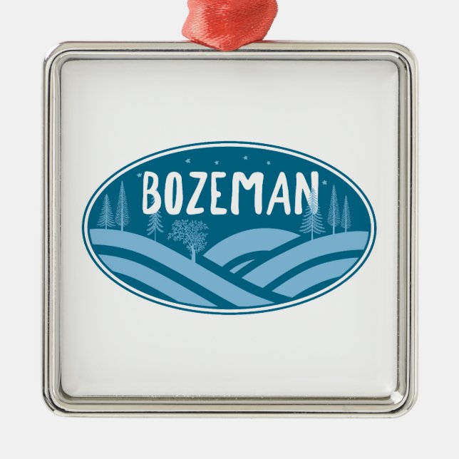 Bozeman Montana Outdoors Metal Ornament (Front)