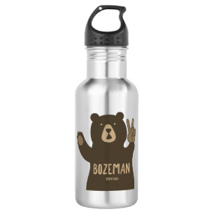 Bozeman Montana Peace Bear 532 Ml Water Bottle