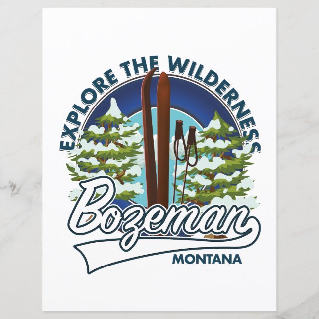 Bozeman Montana ski poster logo (Front)
