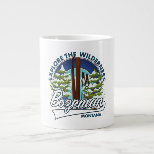 Bozeman Montana ski poster logo Large Coffee Mug