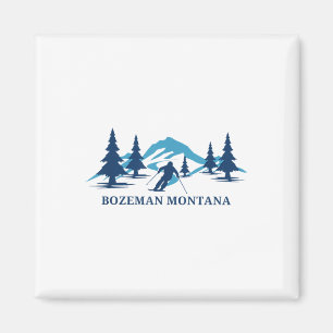 Bozeman Montana Ski Resort Skiing Skier _1  Magnet