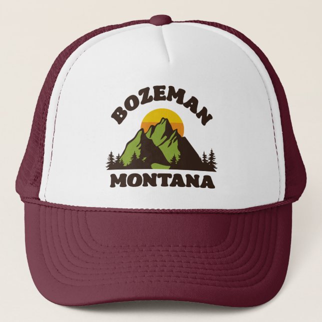 Bozeman,Montana Trucker Hat (Front)