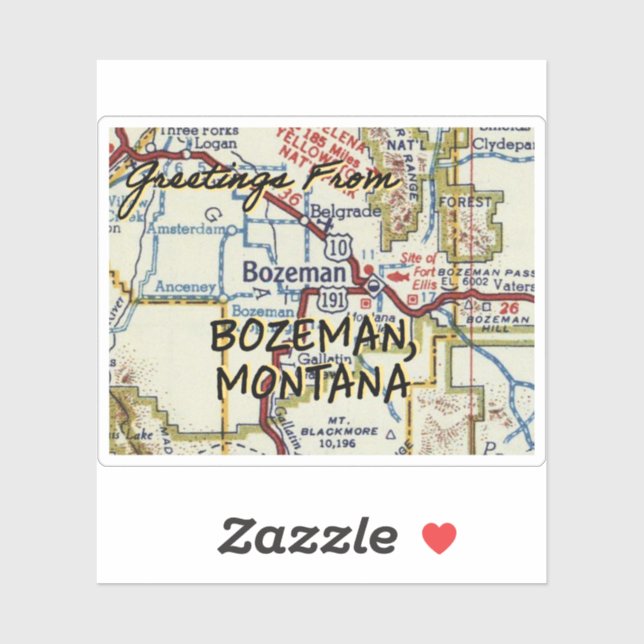 Bozeman MT Vintage Map (Sheet)