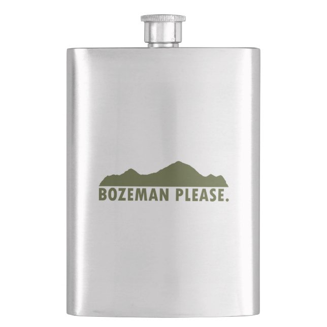 Bozeman Please Hip Flask (Front)