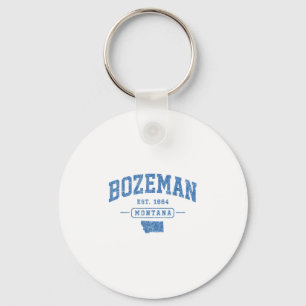 Bozeman vintage sports montana retro athletic key ring
