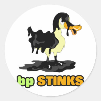 bp Stinks Classic Round Sticker