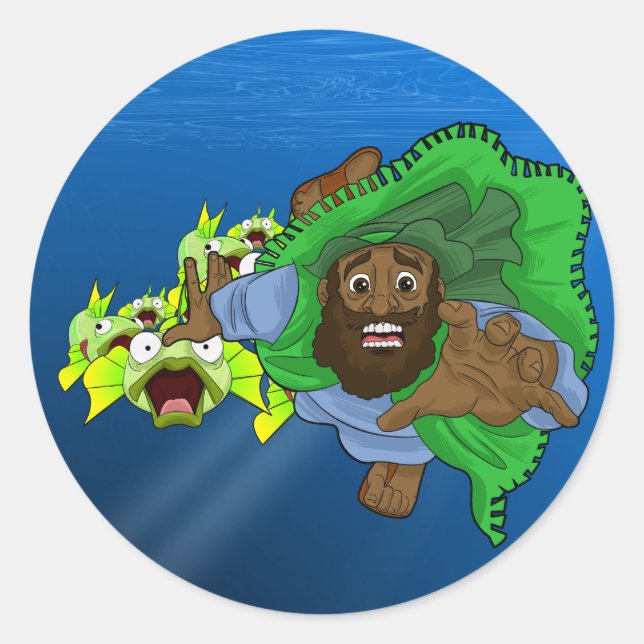 BPA Classic Round "Swallow by a Fish" Classic Round Sticker (Front)