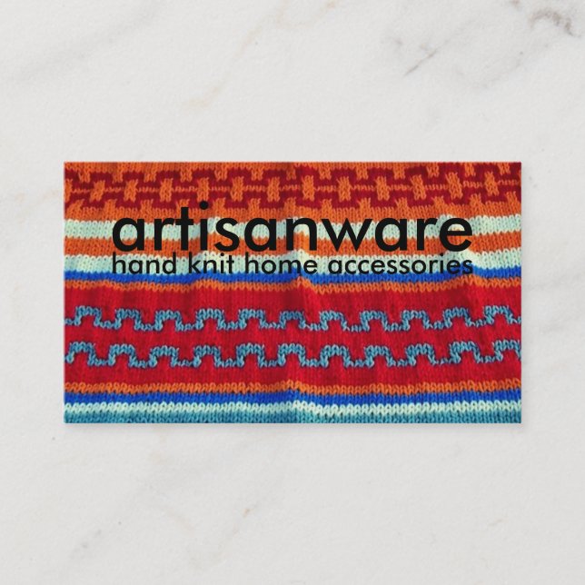 bpc Artisanware Knit Business/Profile Card (Front)