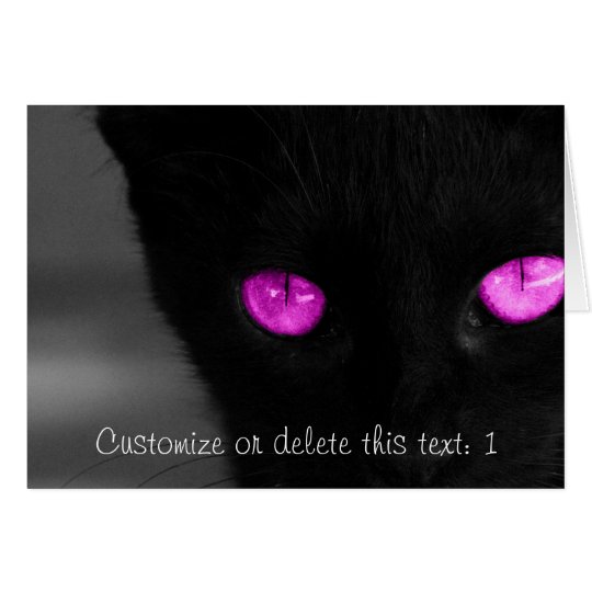BPUR Black Cat Purple Eyes Card