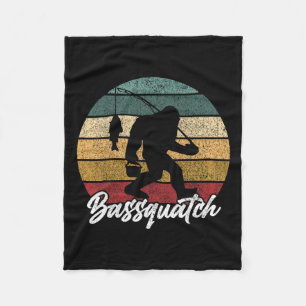 Bquatch! B Fisherman Sasquatch Funny Bigfoot Fishi Fleece Blanket