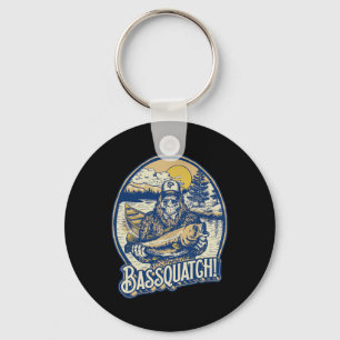Bquatch! B Fisherman Sasquatch Funny Bigfoot Fishi Key Ring
