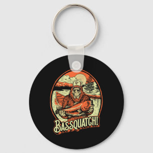 Bquatch! B Fisherman Sasquatch Funny Bigfoot Fishi Key Ring