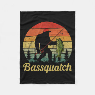 Bquatch B Fishing Humor Bigfoot Ufo Sasquatch Fleece Blanket