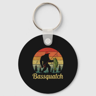Bquatch B Fishing Humor Bigfoot Ufo Sasquatch Key Ring