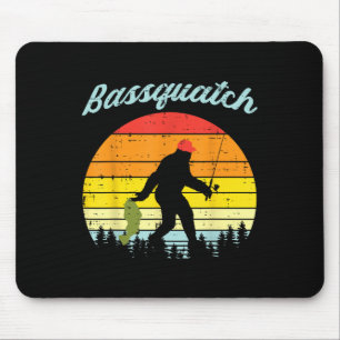 Bquatch Bigfoot Sasquatch Fish Fishing Fisherman G Mouse Pad