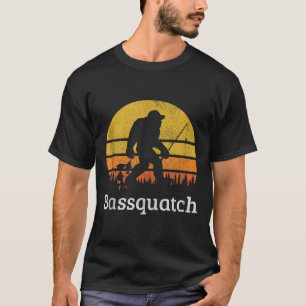 Bquatch Funny B Fishing Sasquatch Bigfoot Vintage T-Shirt