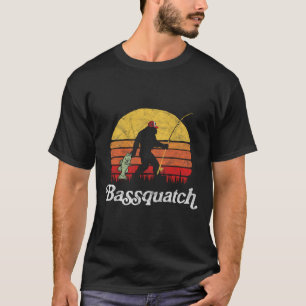Bquatch! Funny Bigfoot Fishing Outdoor Retro T-Shirt