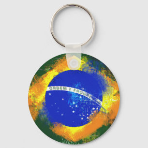 BR Brasil brazilian flag Key Ring