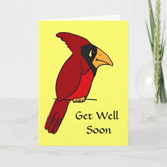 BR- Funny Cardinal Get Well Card (Front)
