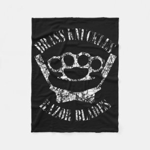 Br Knuckles And Razor Blades - Boxing And Barber T Fleece Blanket