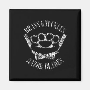 Br Knuckles And Razor Blades - Boxing And Barber T Magnet