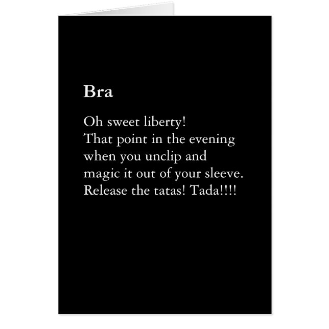  Bra Card for Women (Front)