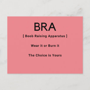 Bra Funny Definition Postcard